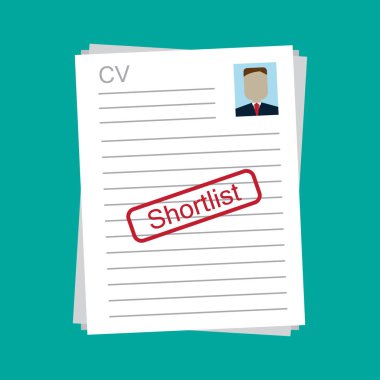 Shortlist candidate for interview process clipart