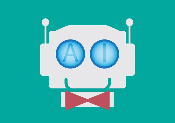 AI - Inteligencia artificial - Robot — Archivo Imágenes Vectoriales