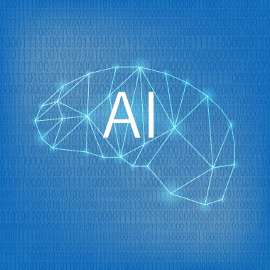 AI beyin işareti / simge 