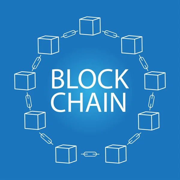 Blockchainových technologií - znamení /symbol — Stockový vektor