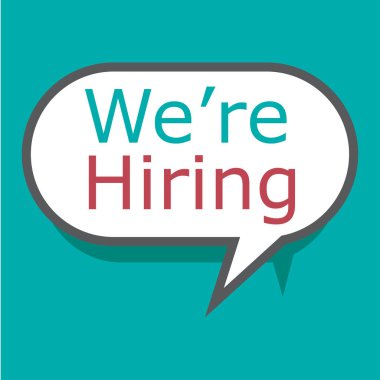 Konuşma balonu için insan kaynakları işe alım (yetenek çalışmak ister misiniz metinle 