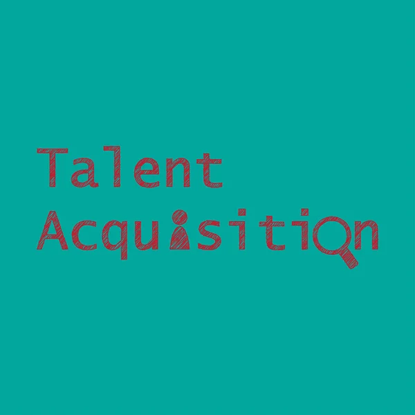 Talent acquisitie tekst - voor Hr talent kandidaat in zoeken recrui — Stockvector