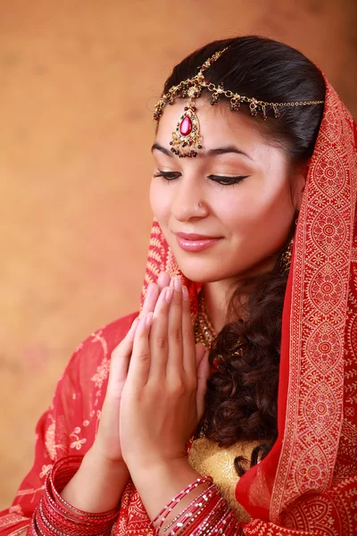아름 다운 인도 여자 스톡 사진