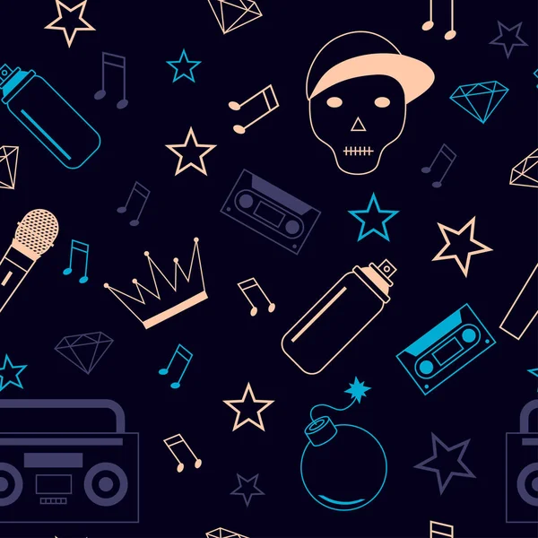 Rap hip hop music — Stockvector