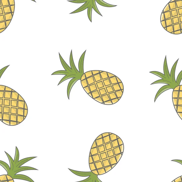 Ananas tropikalny ilustracja — Wektor stockowy