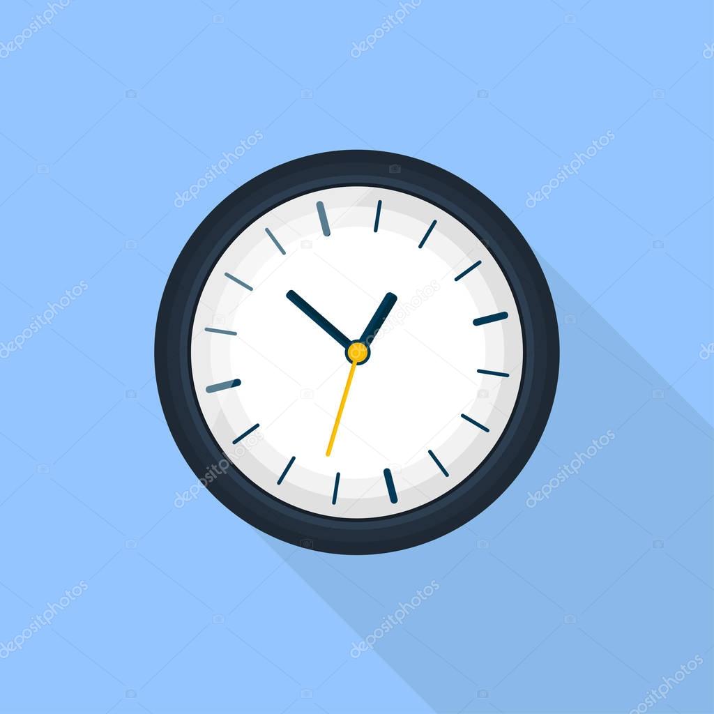 Clock icon flat design