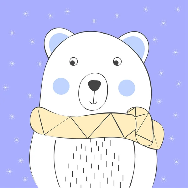 Χαριτωμένη πολική αρκούδα — Διανυσματικό Αρχείο
