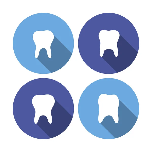Dentes ícone dentista sinal plano — Vetor de Stock