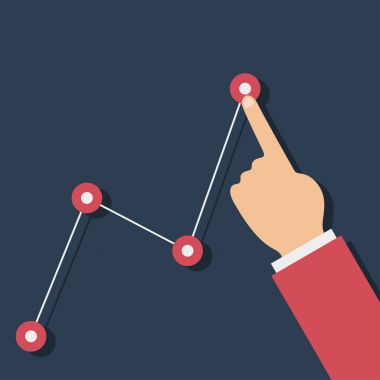 İş grafiği büyüyen kar kavramı,.