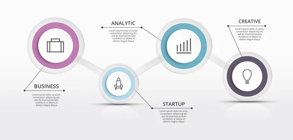 Vector moderno hermosas infografías — Archivo Imágenes Vectoriales