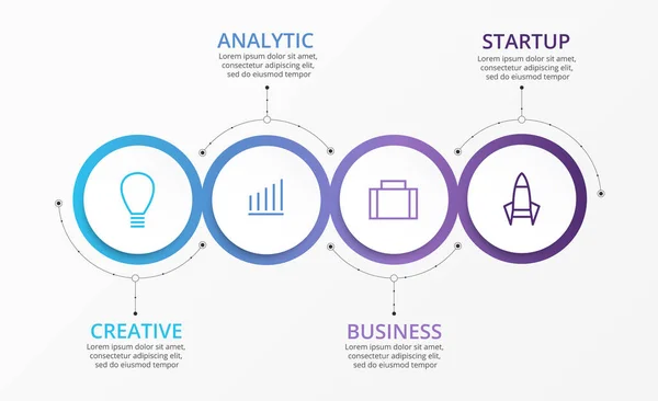 Concept créatif pour infographie . Illustrations De Stock Libres De Droits