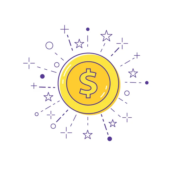 Ilustração do ícone do vetor moedas —  Vetores de Stock