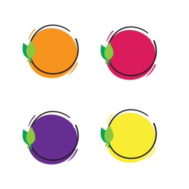 Elle çizilmiş karalama konsepti vektörü ile meyve suyu taze meyve etiketi simgesi