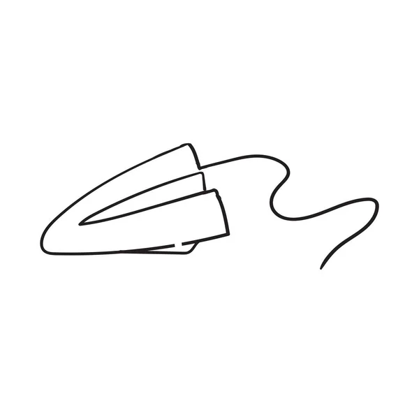 Χάρτινο επίπεδο σχέδιο διάνυσμα χρησιμοποιώντας συνεχή ενιαία γραμμή στυλ τέχνης με μοναδικό στυλ doodle σχέδιο — Διανυσματικό Αρχείο