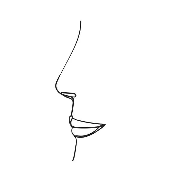 One Line Drawing Woman Face Modern Minimalism Art Aesthetic Contour Handdrawn Doodle Style Stock Images Page Everypixel