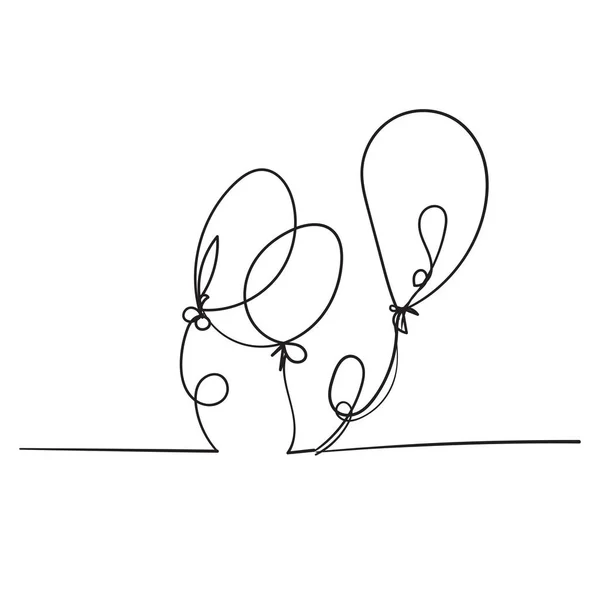 Rysunek jednej linii pojedynczego obiektu wektorowego ręcznie rysowany styl doodle — Wektor stockowy