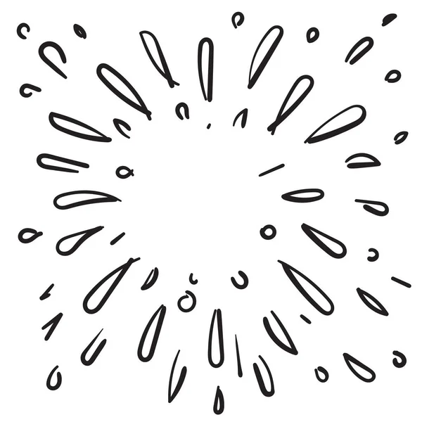 Starburst doodle ,sparkling doodle,firework doodle illustration vector — Stock Vector
