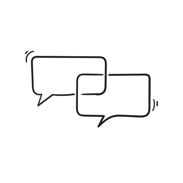 El çizimi Kabarcık konuşma simgesi tasarımı şablon karalama biçimi — Stok Vektör
