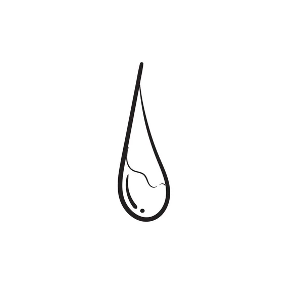 Handdrawn Water drop icon design template doodle vector — Stock Vector