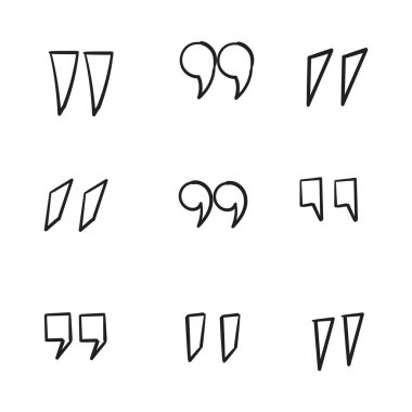 tırnak işareti el çizimi biçimi