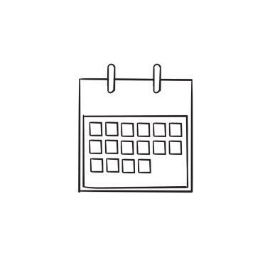 karalama takvimi çizim el çizim biçimi