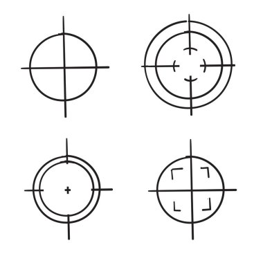el çizimi doodle biçimi vektörü olan hedef simge çizimi