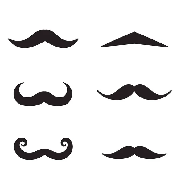 Icône moustache avec style doodle dessiné à la main — Image vectorielle