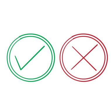 Beyaz arkaplanda izole edilmiş simge vektör satırı simgelerini işaretle