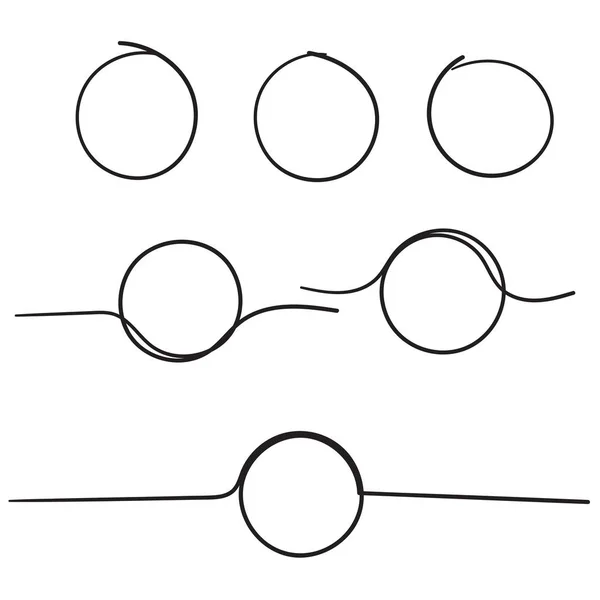 手绘绘图仪草图风格的涂鸦圆圈图解 — 图库矢量图片
