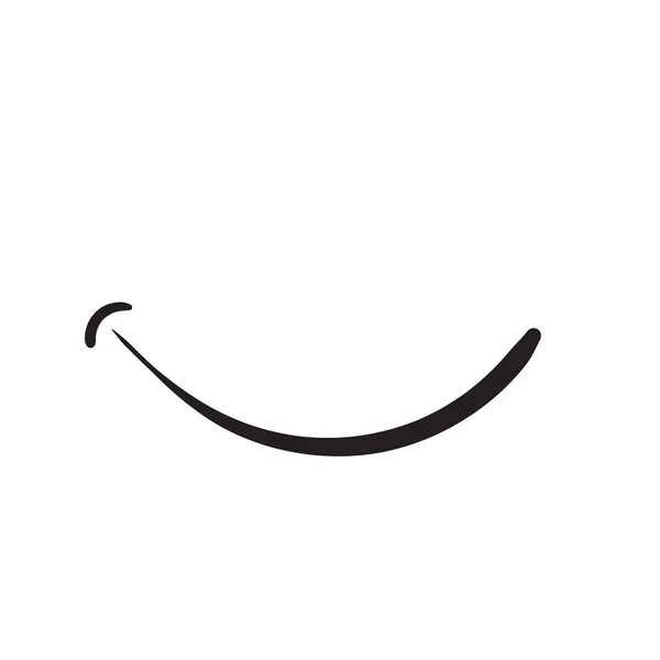 Smile icon vector graphic design symbol or logo with hand drawn doodle style — 스톡 벡터