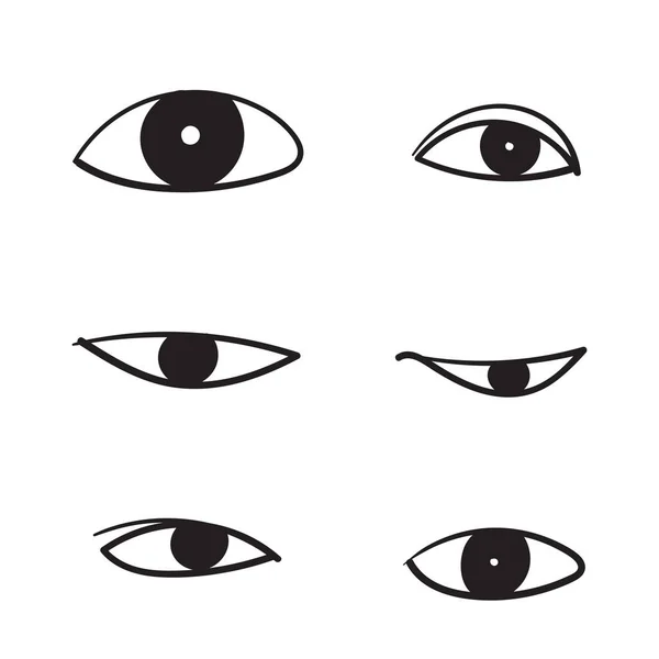 Ikona oka. Symbol widzenia. Liniowy wektor pictogram.hand rysowane wektor stylu doodle izolowane — Wektor stockowy