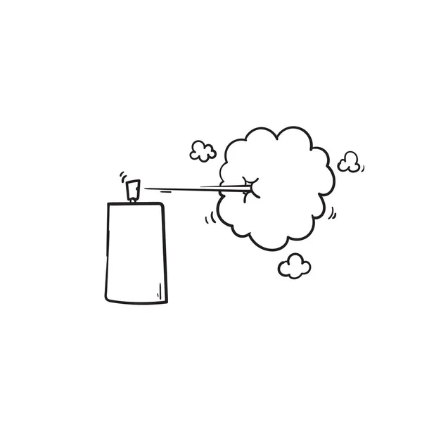 Spray μπορεί εικονίδιο με ζωγραφισμένα στο χέρι doodle εικονογράφηση στυλ κινουμένων σχεδίων απομονωμένο φόντο — Διανυσματικό Αρχείο