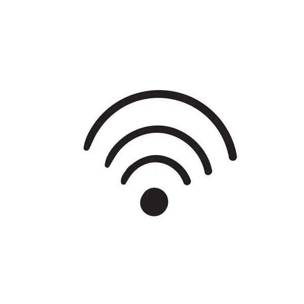 Kézzel rajzolt Wifi ikon interfész tervezés. Vector wlan hozzáférés, vezeték nélküli wifi hotspot jel, ikon, Sym.doodle — Stock Vector