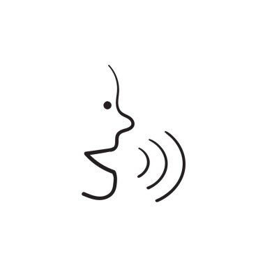 El çizimi ses tanıma konsepti. Web, web sitesi, mobil uygulama karalama biçimi için ses kontrol tasarımı