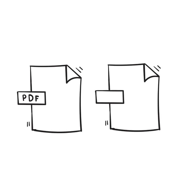 손으로 Pdf 아이콘 — 스톡 벡터