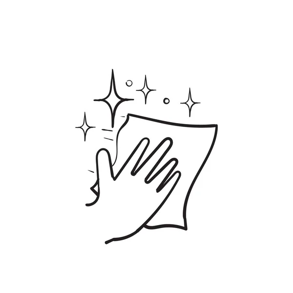 Mão Desenhada Superfície Limpa Ilustração Ícone Doodle Estilo Vetor —  Vetores de Stock