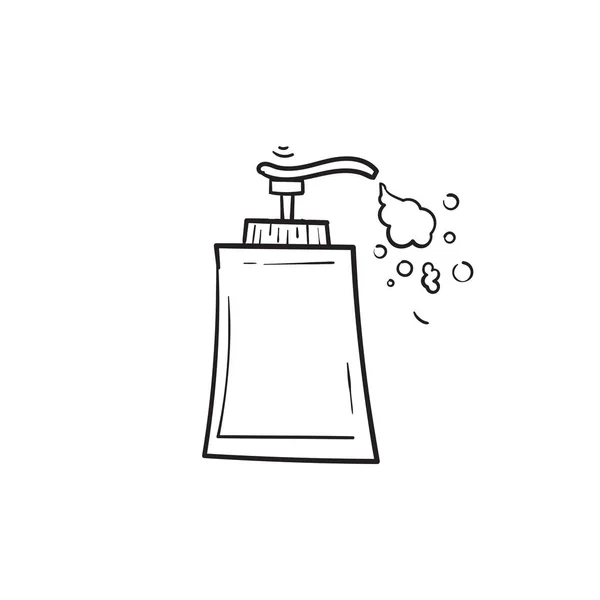 Flacon Savon Laque Cheveux Illustration Parfum Pour Laver Les Mains — Image vectorielle