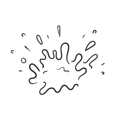 El çizimi sıçrama, sıvı boya ya da damlalı su patlaması. karalama biçimi