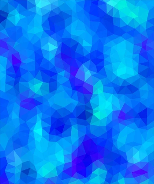 Fondo colorido que consiste en triángulos azules claros y oscuros. Mosaico de fondo de elementos geométricos. Patrón apilado abstracto — Vector de stock