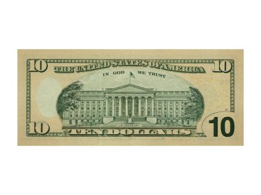 Renkli bir geçmişi ve farklı değerlerde paraları var. Bankaların finansmanı ile ilgili en iyi iş görüşü. Amerikan banknotları 10 dolar arkaplan