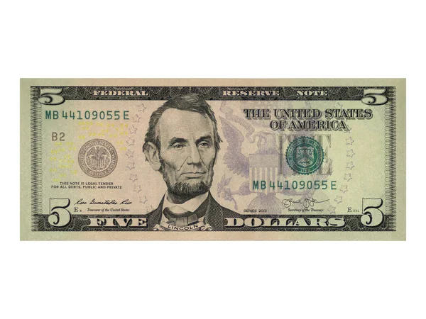 Renkli bir geçmişi ve farklı değerlerde paraları var. Bankaların finansmanı ile ilgili en iyi iş görüşü. Amerikan banknotları 5 dolar fon
