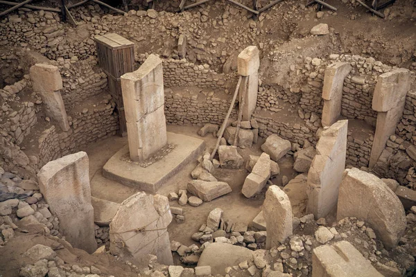 Eine Aufnahme Der Geheimnisvollen Archäologischen Stätte Von Gbekli Tepe Süden — Stockfoto