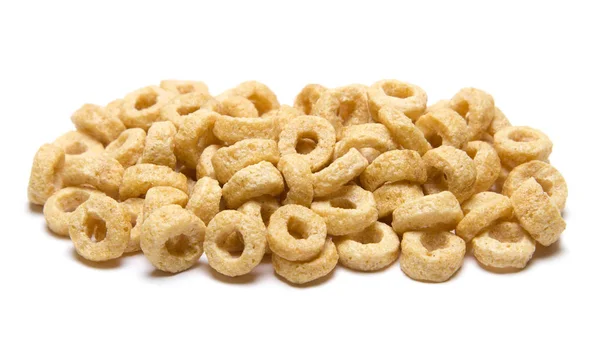 Macro Shot Cereal Aveia Isolado Branco — Fotografia de Stock