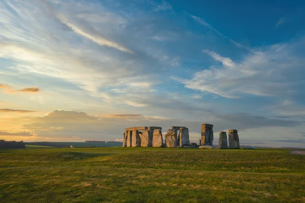 Amplia Toma Stonehenge Primera Hora Mañana Sin Gente — Foto de Stock