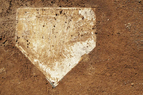 Špinavá Domácí Základna Baseballu — Stock fotografie