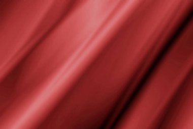 Kırmızı saten perde kumaşı ayrıntıları, arkaplan ya da doku olarak kullanmak için mükemmel