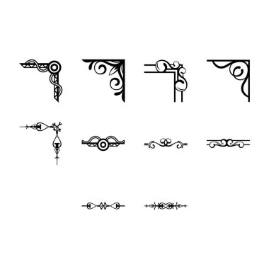 Dekoratif kenarlık vektörünün koleksiyonu
