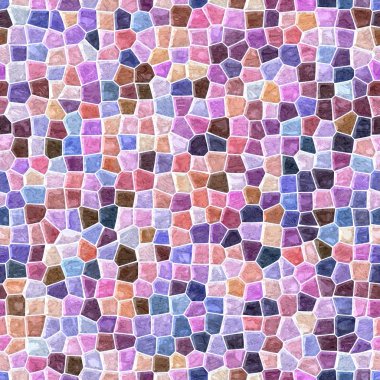 pastel renkler mermer düzensiz plastik taşlı mozaik Dikişsiz desen doku arka plan beyaz harç ile