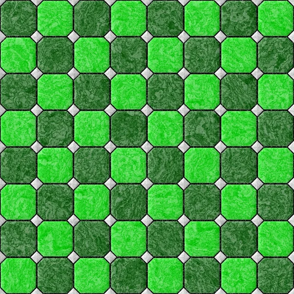 灰色の rhombs 証明されると黒のギャップ - シームレス パターン テクスチャ背景緑の大理石の正方形の床タイル — ストック写真