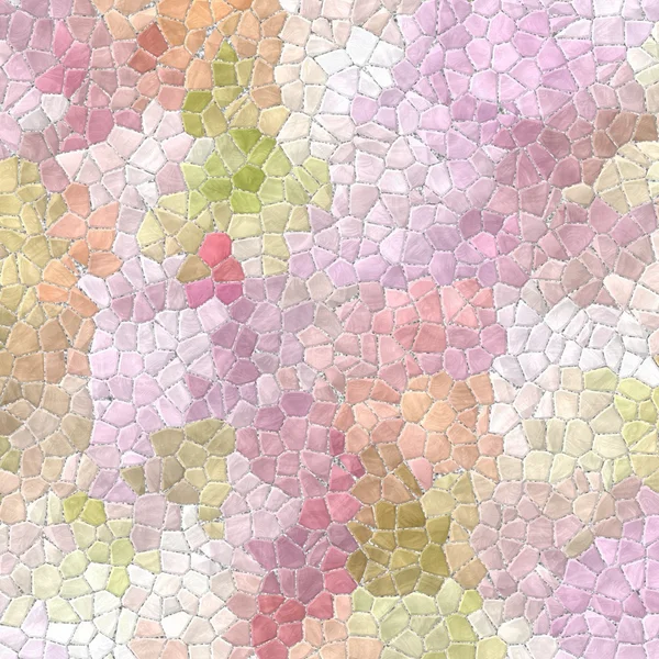 밝은 파스텔 색된 추상 대리석 불규칙 한 플라스틱 돌 모자이크 패턴 질감 배경 회색 그라우트-핑크, 퍼플, 바이올렛, 오렌지와 녹색 색상 — 스톡 사진